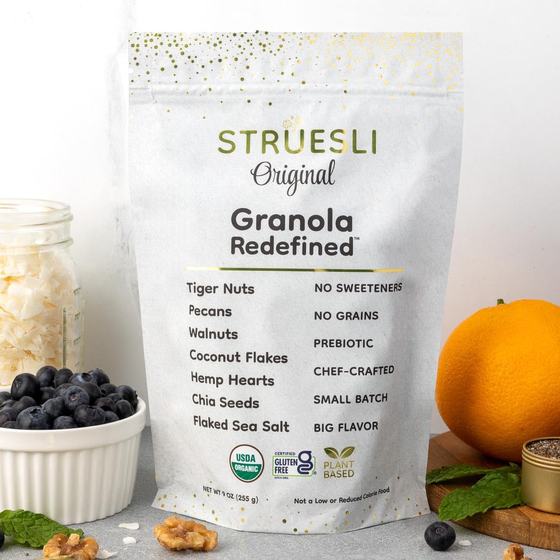 Struesli Organic Granola - Keto & Paleo Friendly, Gluten-Free, 9 Ounce