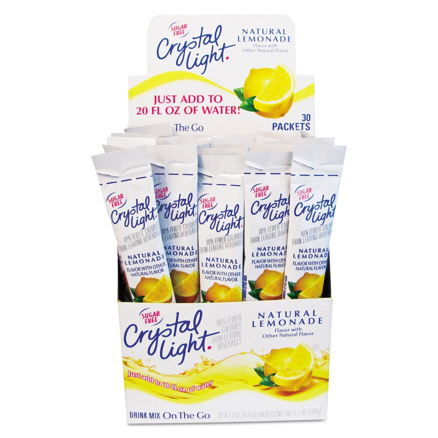 Crystal Light Products Crystal Light-Flavored Drink Mix, Lemonade, 30- 0.17 oz Packets beverage, PACK OF 1