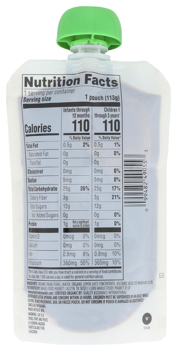 365 By Whole Foods Market, Baby Food Prune Organic, 4 Ounce