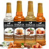 Syruvia Coffee Syrup Variety Pack Vanilla, Caramel, Hazelnut & Salted Caramel Kosher, 25.4 fl oz bottles - Elevate Your Coffee E