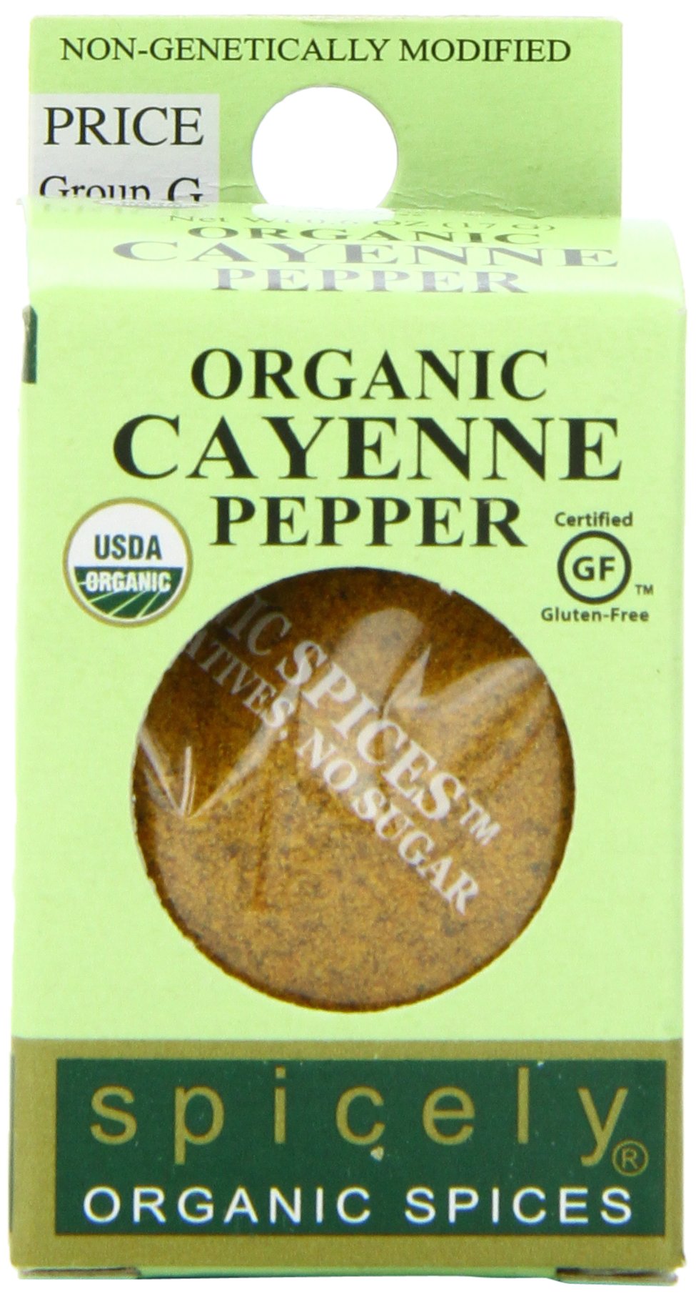 Spicely Organic Cayenne Pepper, 0.6 Ounce (Pack of 6)