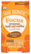 FOUR SIGMATIC Organic Focus Half Caf Ground Coffee 10 OZ