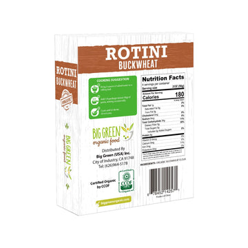Big Green Organic Food- Organic Buckwheat Rotini, 8.8Oz, 100% Buckwheat, Gluten-Free, Non-Gmo, Vegan (5)