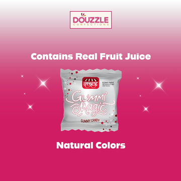 Douzzle Gluten Free Gummi Magic, Fun Fruit (6 Count, Pack Of 1) Non Gebrokts Kosher For Passover Food Snacks - All Natural Color