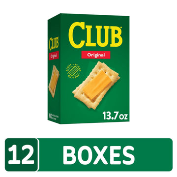 Club Crackers, Lunch Snacks, Snack Crackers, Original (12 Boxes)