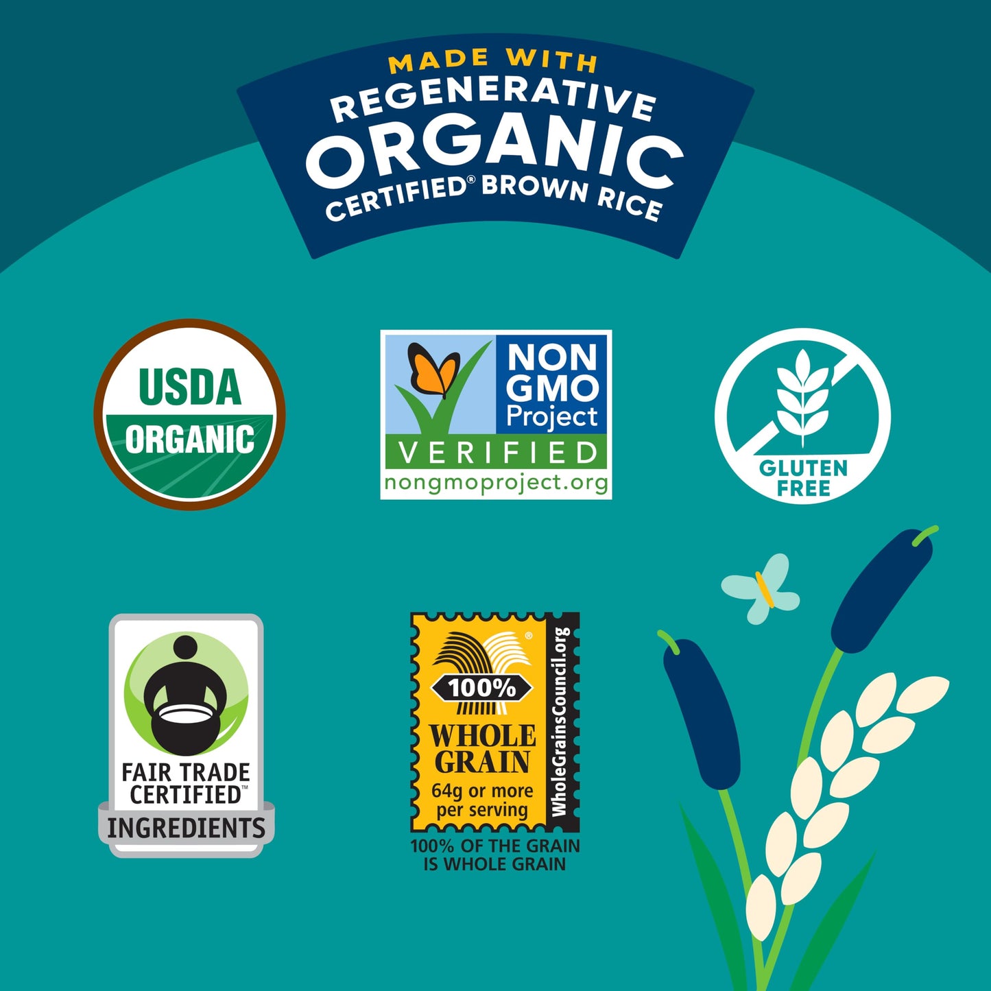 Lundberg Coconut Jasmine Rice, Regenerative Organic, Ready In 90 Seconds, Microwave Or Stovetop, 8 Oz Pouch