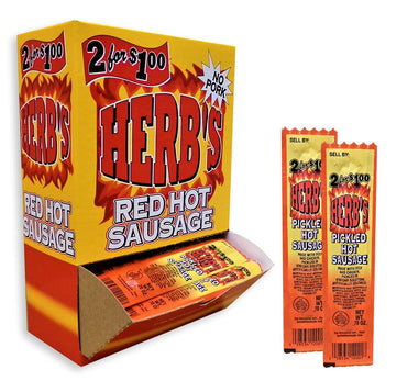 Herb'S Red Hot Sausage 50Ct 2 For $1