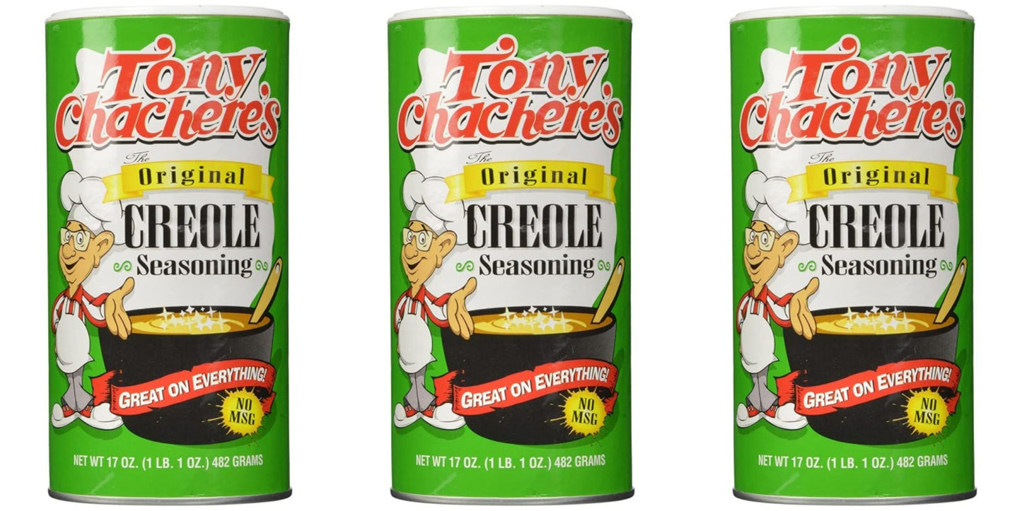 Tony Chachere Seasoning Blends, Original Creole, 17 Ounce, Pack Of 3