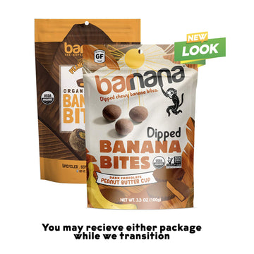 Barnana Organic Peanut Butter Cup Chewy Banana Bites, 3.5 Ounce Bag (Pack Of 6)