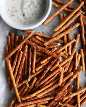 Pop Daddy Flavored Pretzel Sticks, Healthy Gourmet Pretzels, 7.5oz Individual Bags, 6 Pack, Thai Honey Curry, Maple & Brown Butt