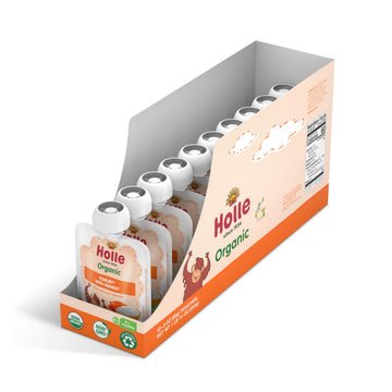 Holle Baby Yogurt Pouches - Organic Yogurt Pouch Blended with Mango Fruit Pur e - Drinkable Pouches for Kids & Babies 8 Months