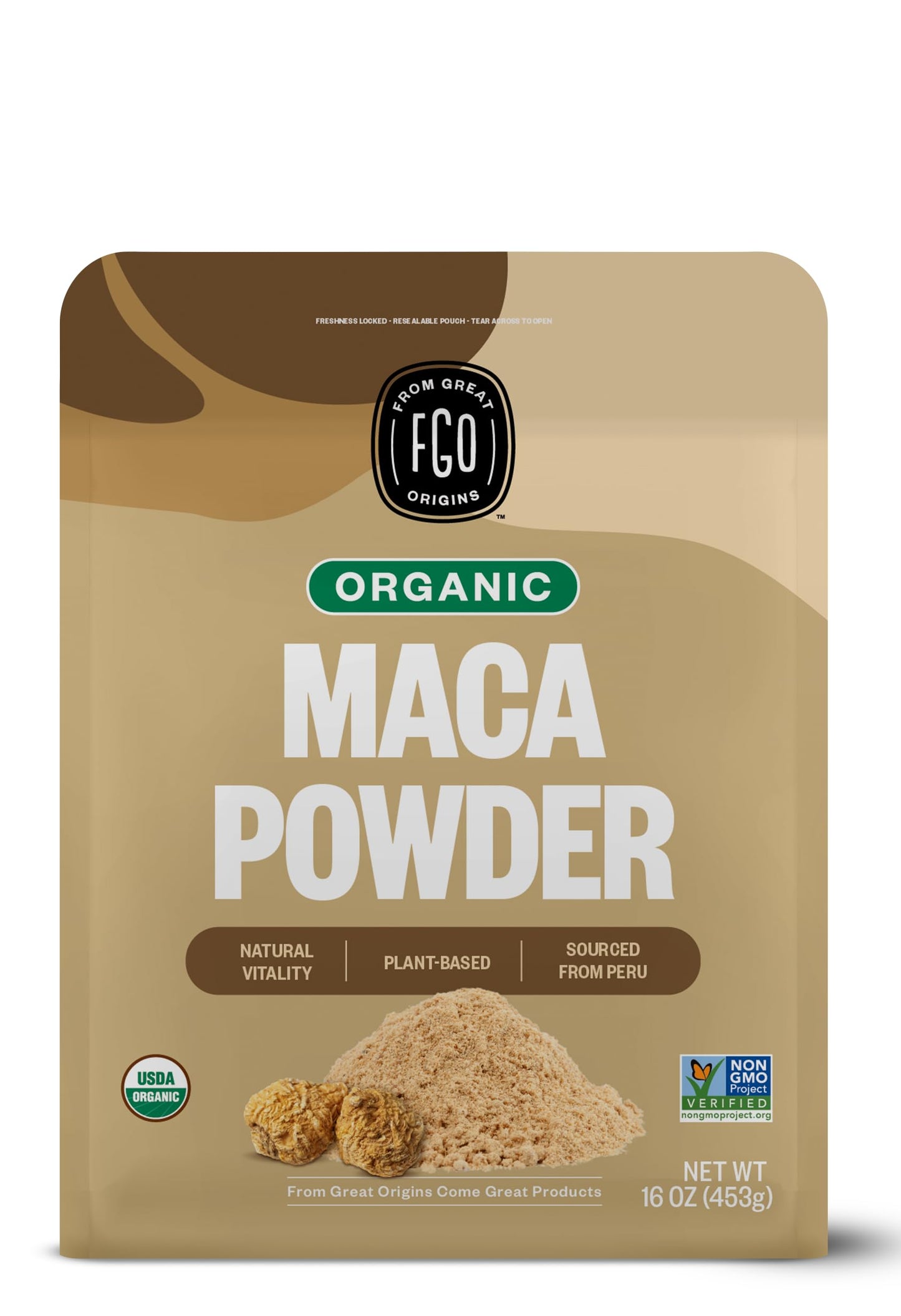 Fgo Organic Peruvian Maca Root Powder, Raw From Peru, 16Oz, Packaging May Vary (Pack Of 1)