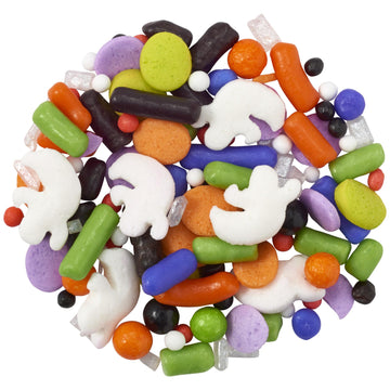 DecoPac Halloween Fusion Mix Sprinkles, 26oz, Shaped Candy Sprinkles in Handheld Container, Edible Decorations For Celebration C