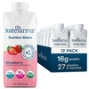 KATE FARMS Organic Nutrition Shake, Strawberry, 16g protein, 27 Vitamins and Minerals, Protein Meal Replacement Drink, Protein S