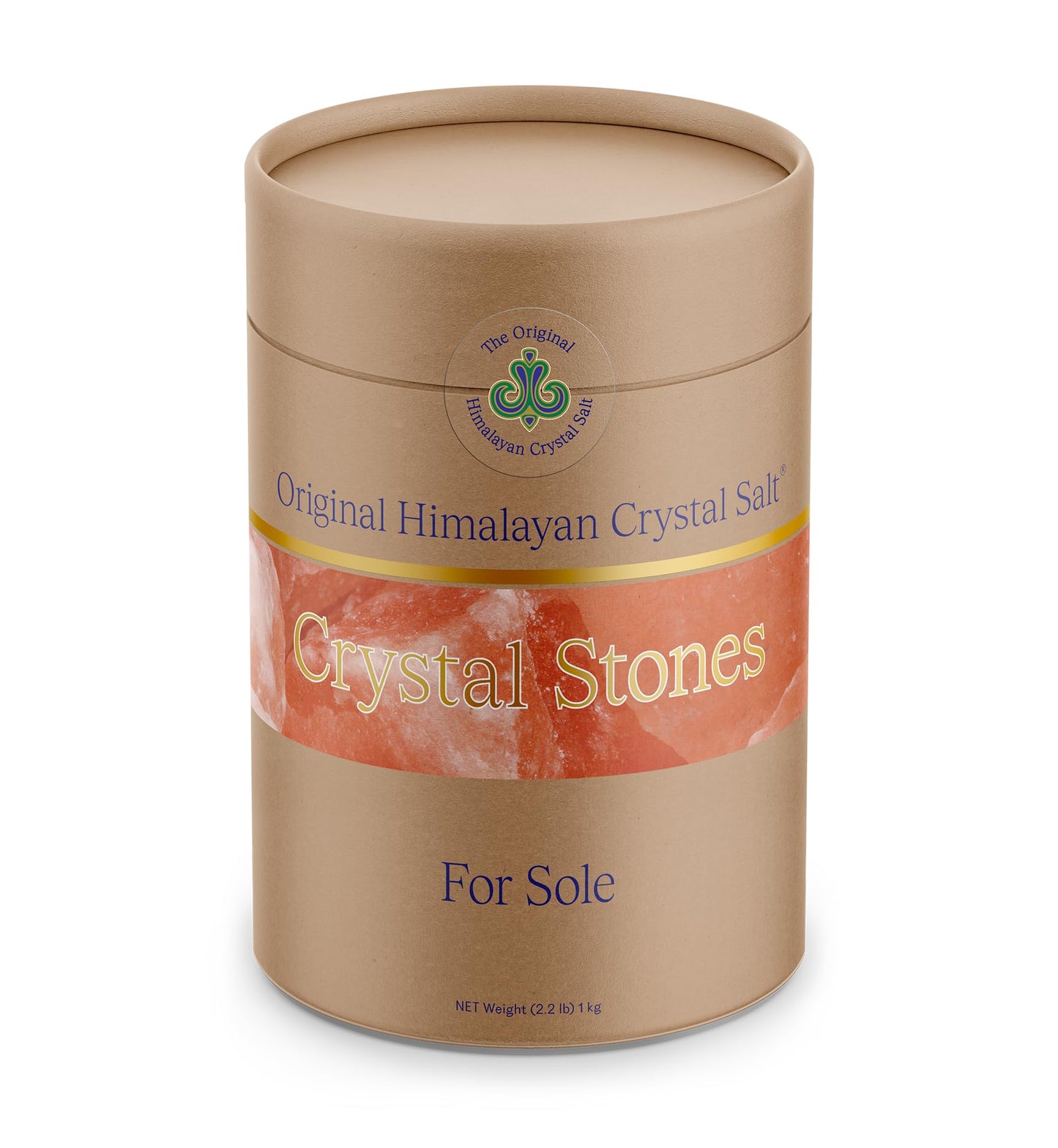 Original Himalayan Crystal Salt Stones For Sole 2.2Lb (1Kg) - Increase Hydration, Energy, Vibration, Cellular Communication And