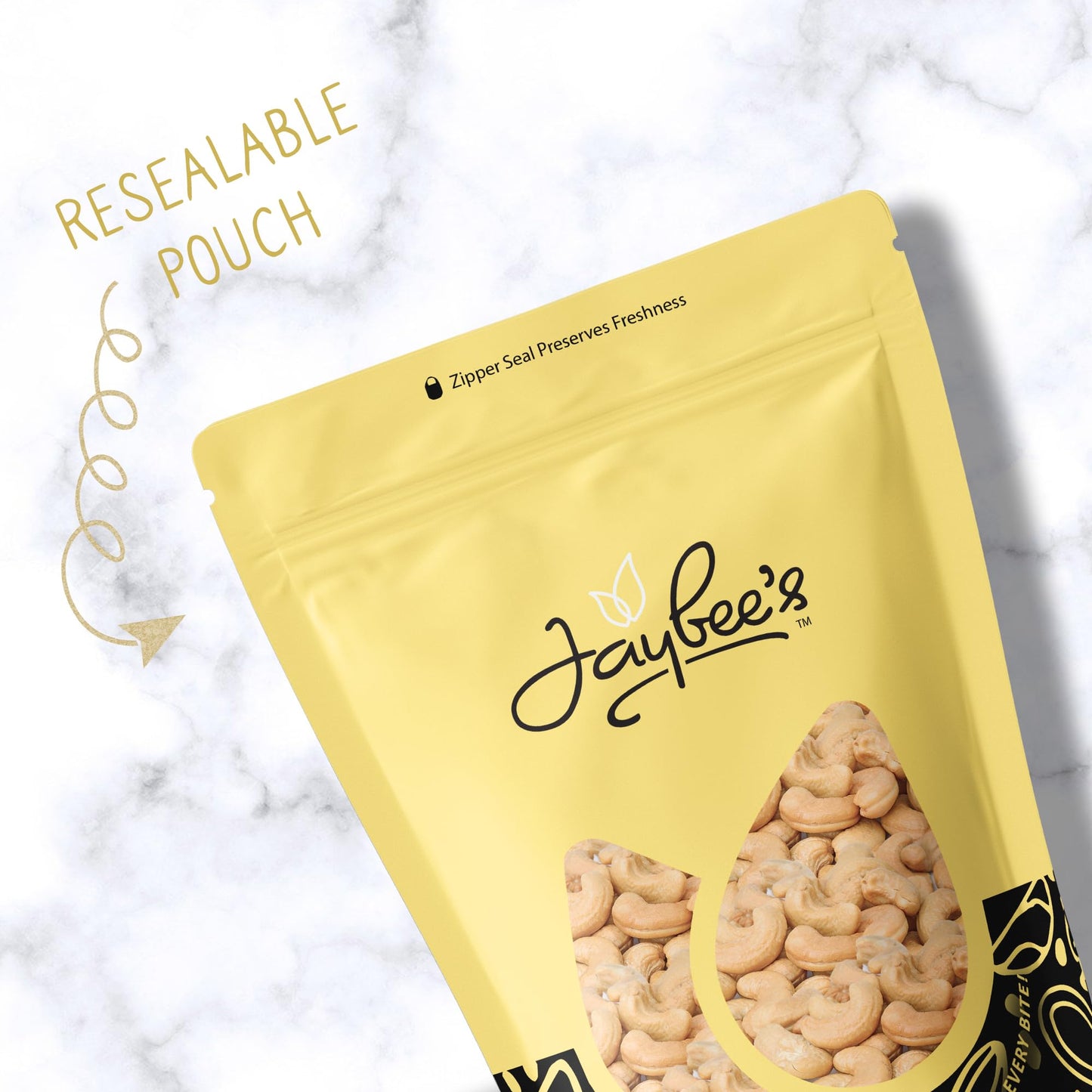 Roasted Unsalted Cashews 4 Pounds - Premium Whole Cashews, Bulk Resealable Bag | Healthy Snack, Keto, Vegan, High Protein | Perf