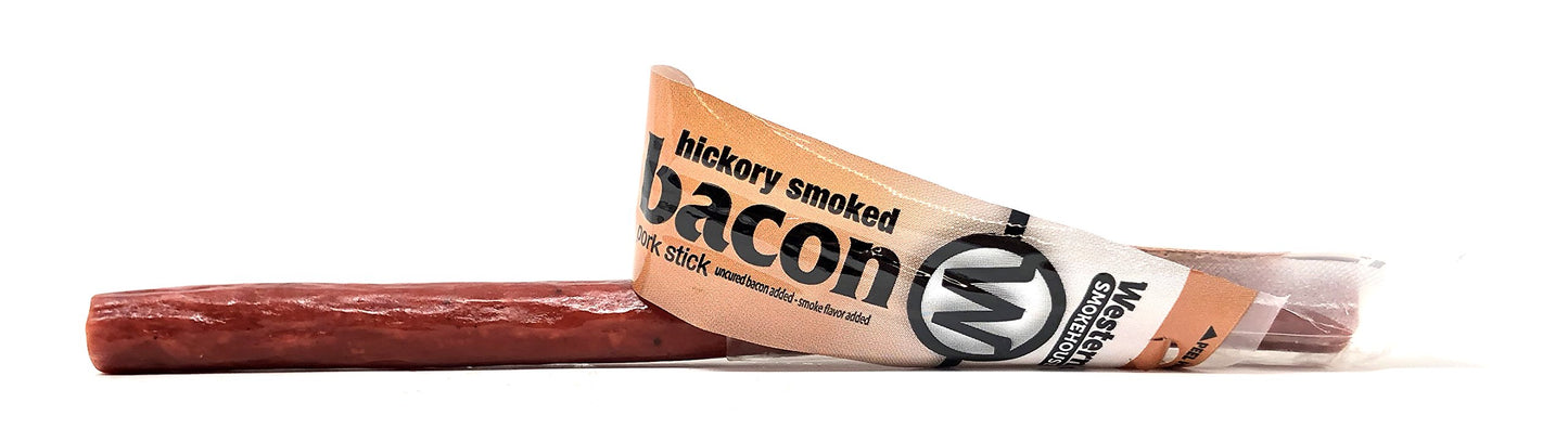 Westerns Smokehouse Meat Sticks Hickory Smoked Bacon Jerky - Gluten-Free, 1 Ounce (Pack of 24)