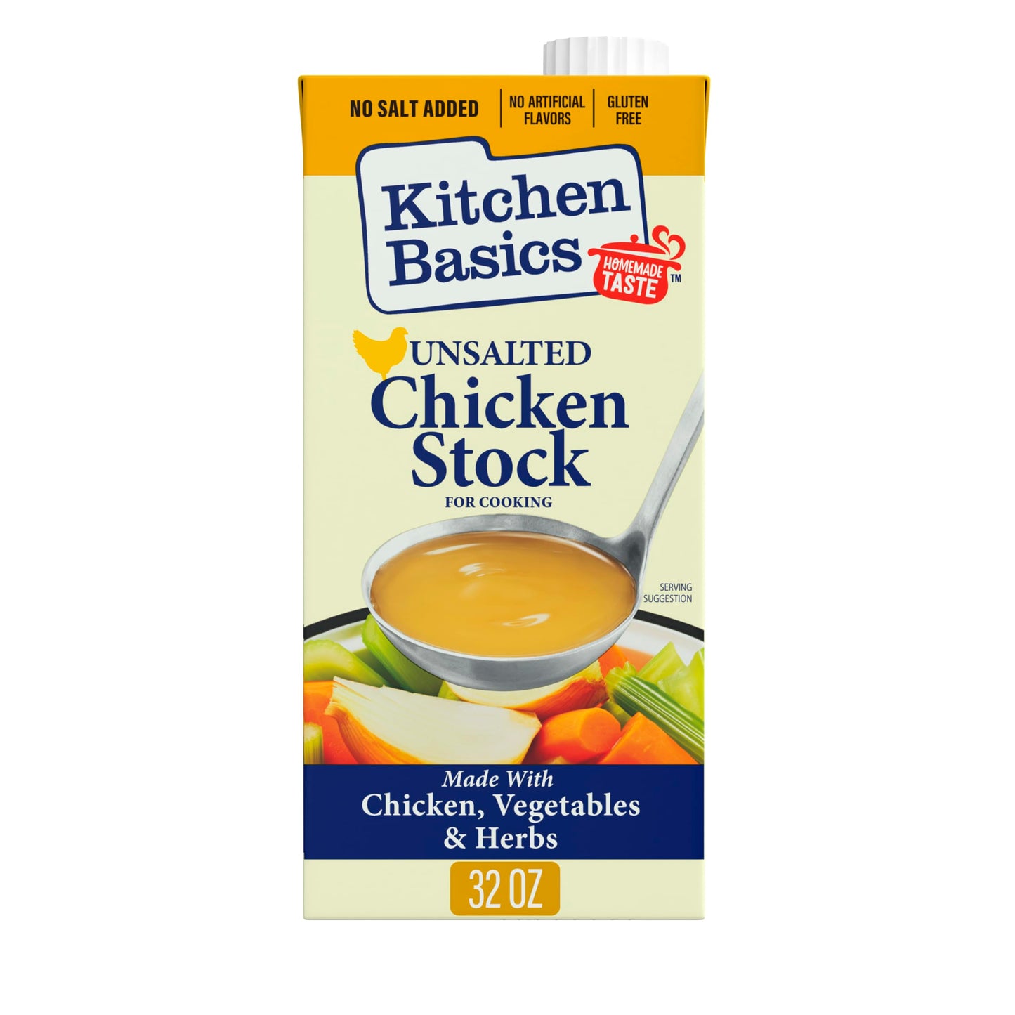 Kitchen Basics Unsalted Chicken Stock, 32 fl oz