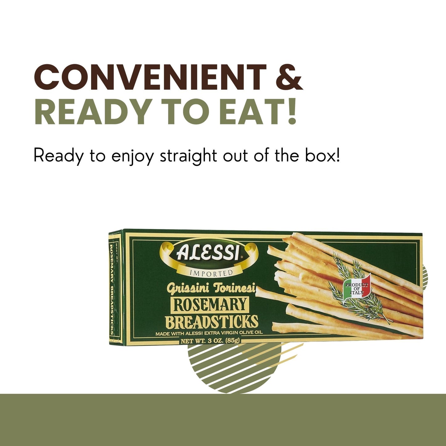 Alessi - Breadsticks Rosemary - Case Of 12 - 3 Oz