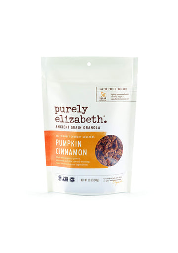 Purely Elizabeth Ancient Grain Granola - Gluten-Free, Vegan & Non-Gmo | Certified Organic | Baked With Coconut Oil | Pumpkin Cin
