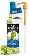 Syruvia Sugar Free Margarita Syrup With Syrup Pump Dispenser - Margarita Syrup Flavor, 25.4 fl oz - Perfect for Cocktails, ice T