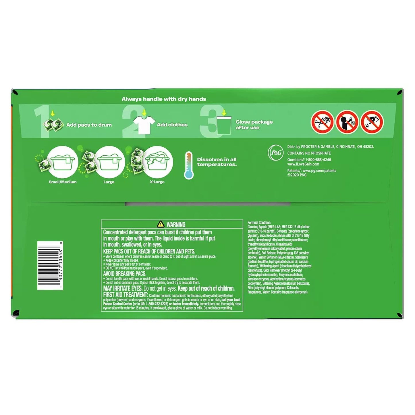 Gain Flings! Liquid Laundry Detergent Pacs, Original Scent (152 Count)