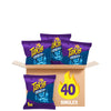 Takis Blue Heat 40 Pc / 1 Oz Multipack, Hot Chili Pepper Flavored Extreme Spicy Rolled Tortilla Chips