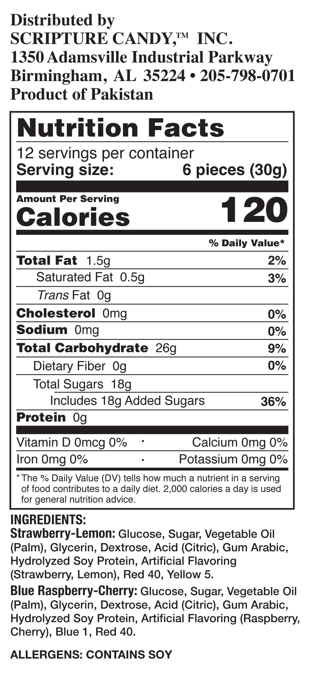 Scripture Candy, Easter Fruit Joy Bars, 70 Count