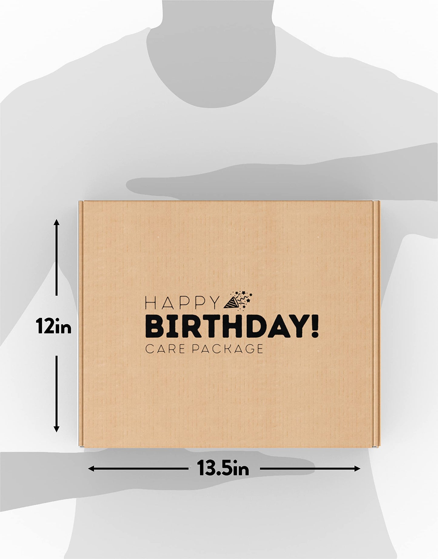 Birthday Care Package (65 Count) Snacks Cookies Chocolate Bar Chips Candy Party Variety Gift Box Pack Assortment Basket Bundle M