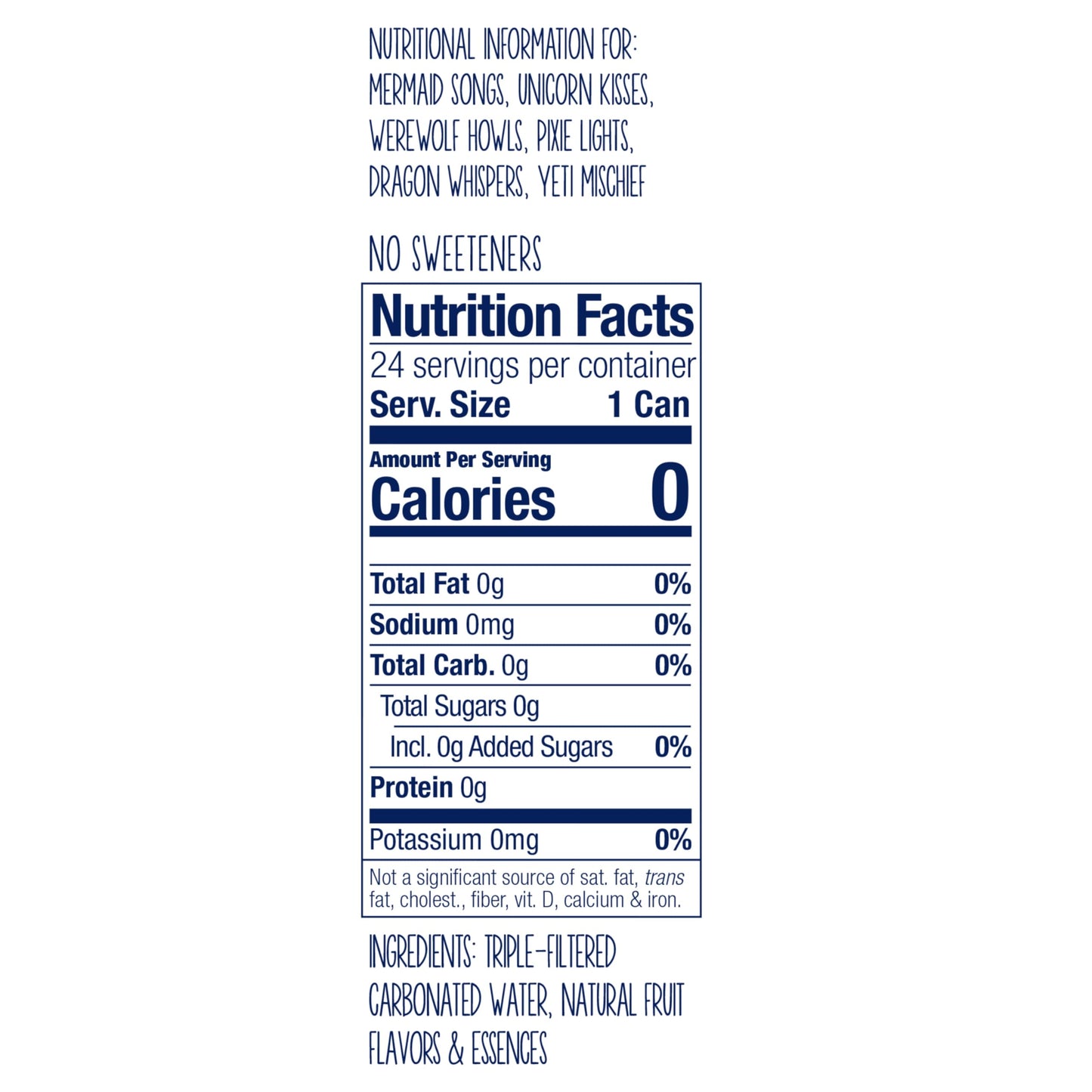 POLAR Seltzer Jr Variety Pack, Mini Cans, 7.5 fl oz, 24 Pack, No Sugar, 6 Flavors