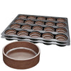 Cambie Round Chocolate Medium Tart Shells, 2.17 in Diameter, French Style Cocoa Tarts with Dark Chocolate Coating (Pack of 40)