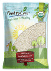 Food to Live Organic Arborio Rice, 8 Pounds Non-GMO, Short-Grain White Rice Variety, Superfino, Vegan, Kosher, Bulk. Creamy Text