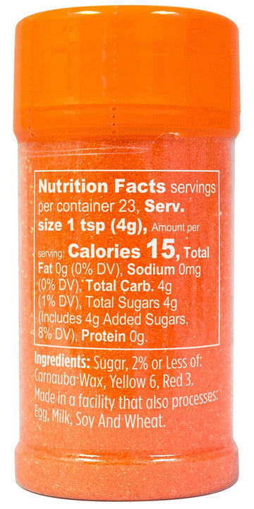 Wilton Sparkling Sugar Decorating Sprinkles, 3.25 Oz., Orange