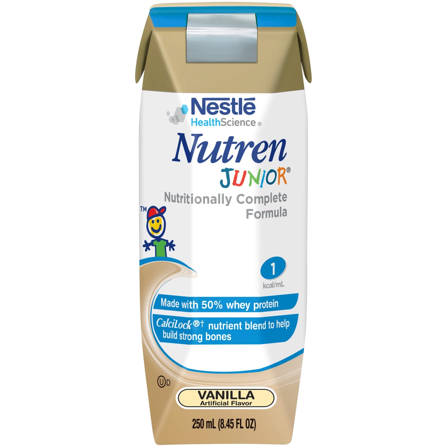 Nutren Junior, Calorie-Dense Complete Nutrition Tube Feeding Formulas (1 kcal/mL), Vanilla, 8.45 Fl Oz, Pack of 24