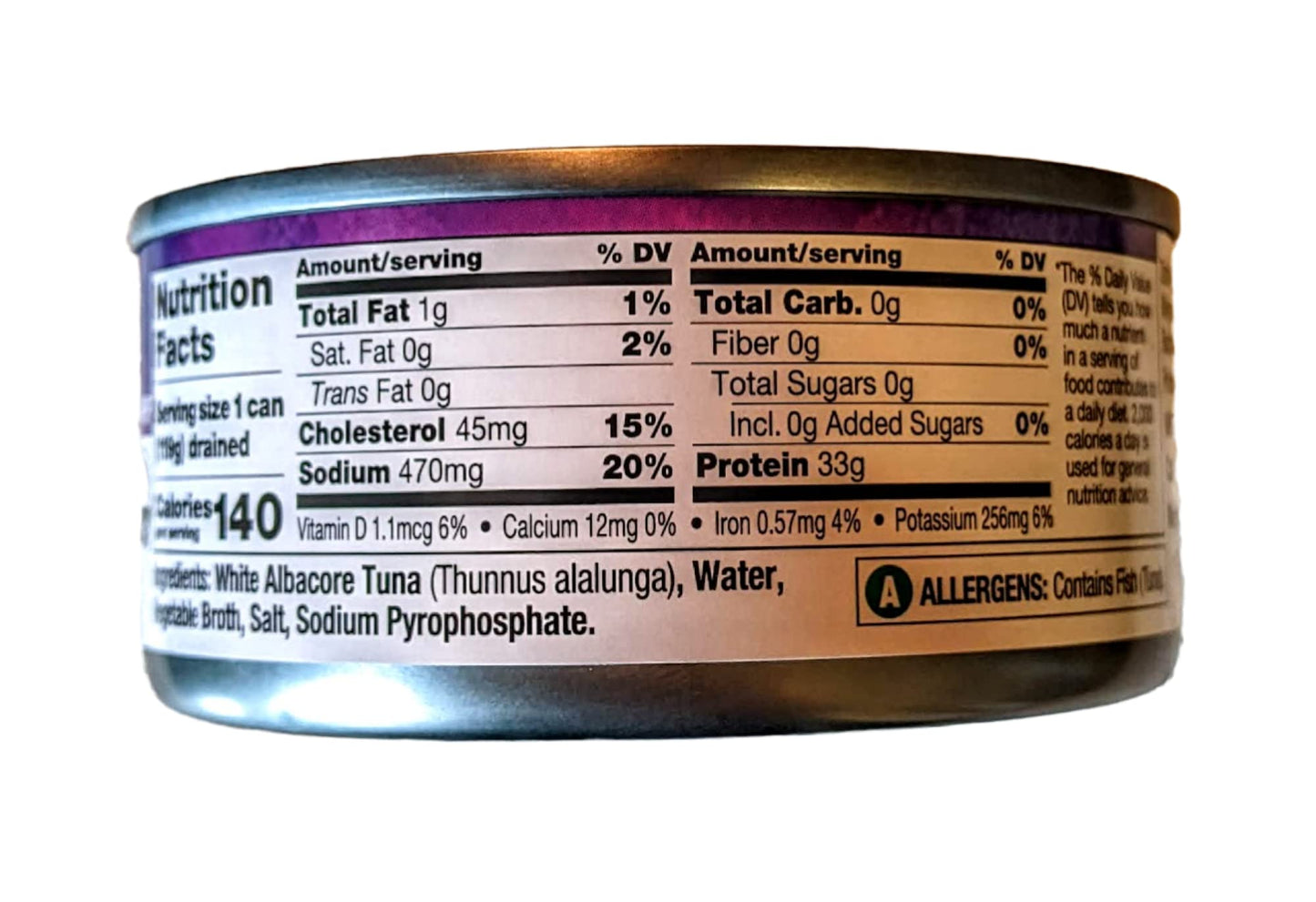 Wegmans Solid White Albacore Tuna In Water, Family Pack, 6 Oz.(8 Pack)
