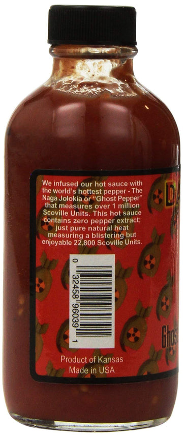 Da Ghost Pepper Hot Sauce, 22,800 Scovilles, 4oz, Non-GMO, Gluten Free, Sugar Free, Keto, Made in USA