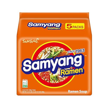 Samyang Ramen Korean Noodle Soup, 4.23 Oz (Pack Of 5)
