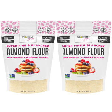 Wholesome Yum Premium Fine Blanched Almond Flour For Baking & More (16 Oz / 1 Lb) - Low Carb, Gluten Free, Non Gmo, Keto Friendl