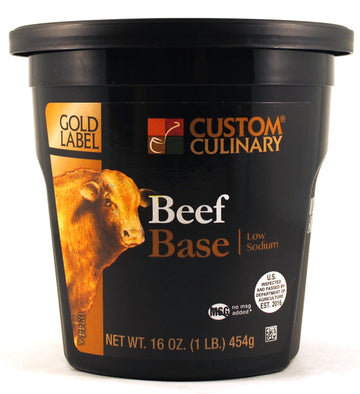 Custom Culinary Gold Label Low Sodium Base, Beef, 1 Pound