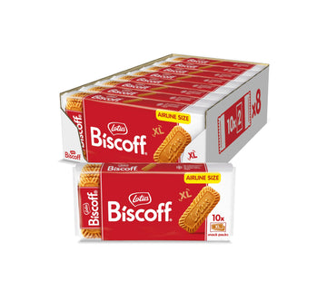 Lotus Biscoff Cookies, Caramelized Biscuit Cookies, 160 Cookies (8 Sleeves Of 10 Xl Size Two-Packs) Vegan, 8.8 Ounce (Pack Of 8)
