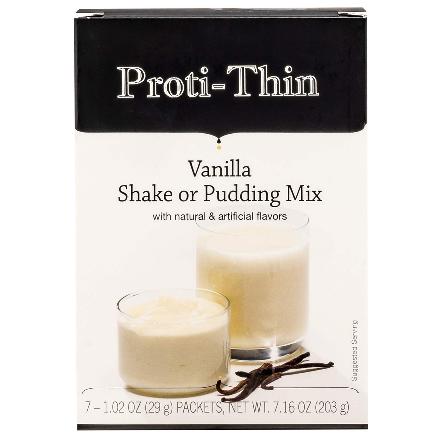 Proti-Thin High Protein Creamy Vanilla Pudding/Shake Mix, 15g Protein, Low Calorie, Low Carb, Low Fat, Low Sugar, No Gluten Ingr