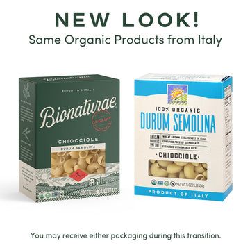 Bionaturae Chiocciole Pasta Noodles - Durum Semolina Pasta, Kosher, High Protein, Non-GMO, USDA Certified, Durum Semolina Chiocc