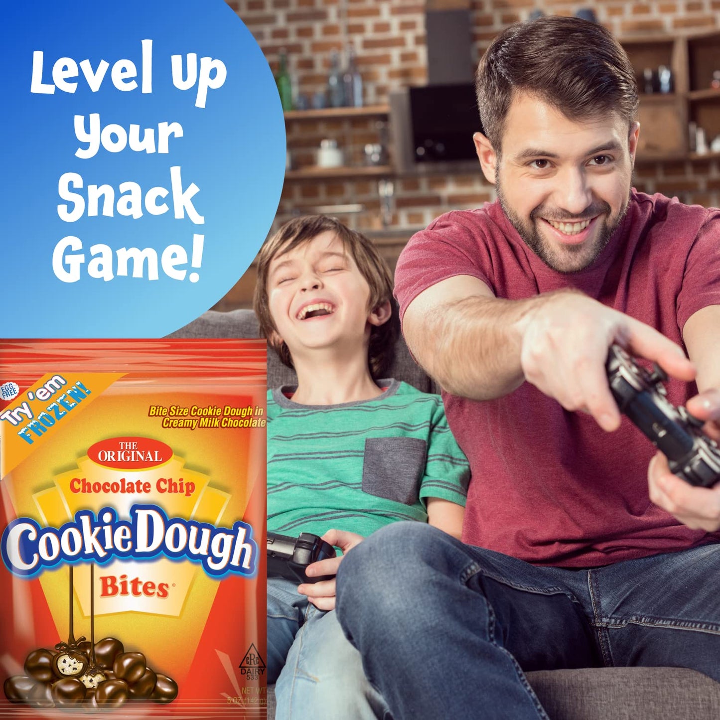 Cookie Dough Bites - Birthday Cake - Chocolate-Covered Edible Cookie Dough Bites - Egg-Free Edible Cookie Dough Candy - 12 Count (3.1 Oz Each)