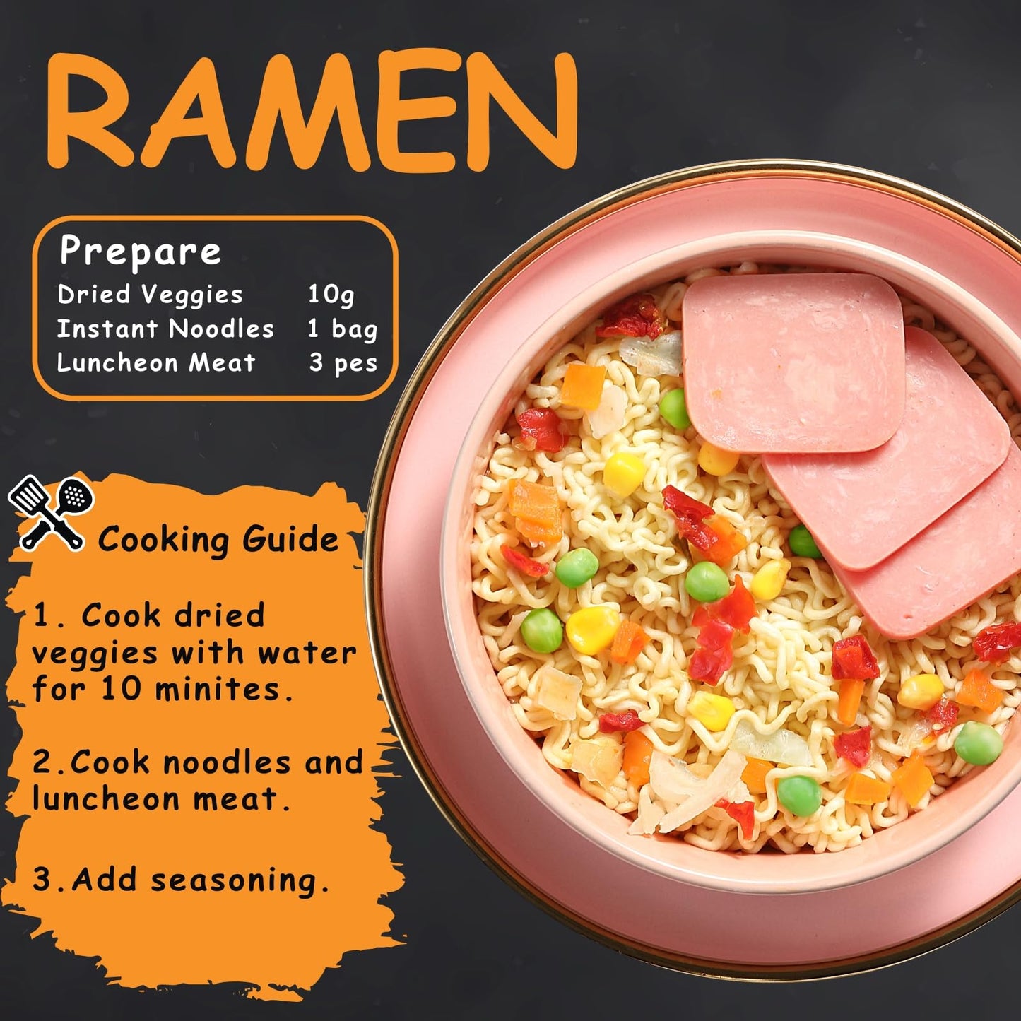 Ramen Toppings For Ramen Noodles, Dehydrated Vegetables Soup, 12 Kinds Of Natural Veggies,Dried Vegetable Flakes Blend, Add To N