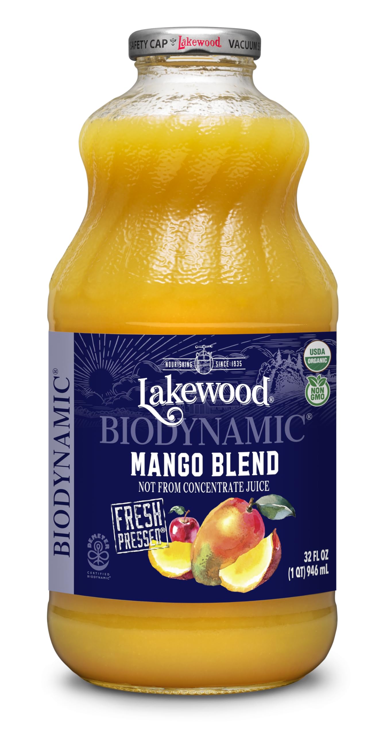 Lakewood Organic Biodynamic Mango Nectar, 32 Fz