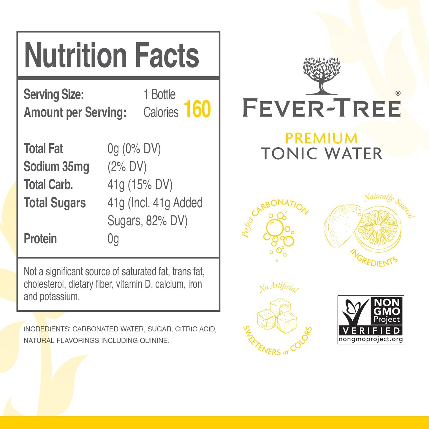 Fever-Tree Indian Tonic Water - Premium Mixer - 500 ML Bottles - Pack of 8 - Naturally Sourced Ingredients, No Artificial Sweeteners