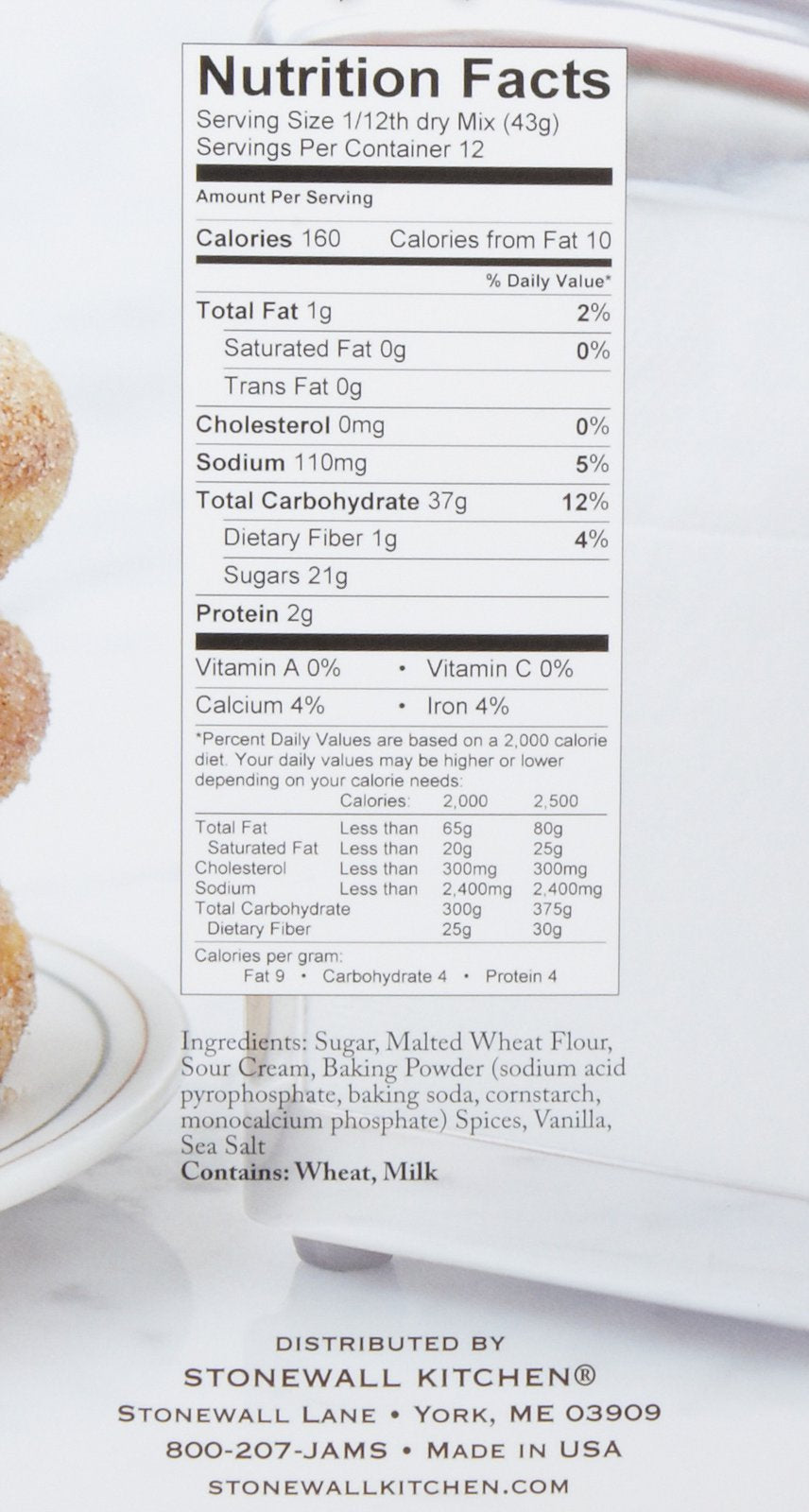 Stonewall Kitchen Cinnamon Sugar Doughnut Mix, 18 Ounces