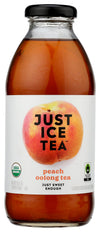 Eat The Change Just Ice Tea Organic Peach Oolong Tea, Kosher, 16 Fluid Ounces (Pack Of 12)