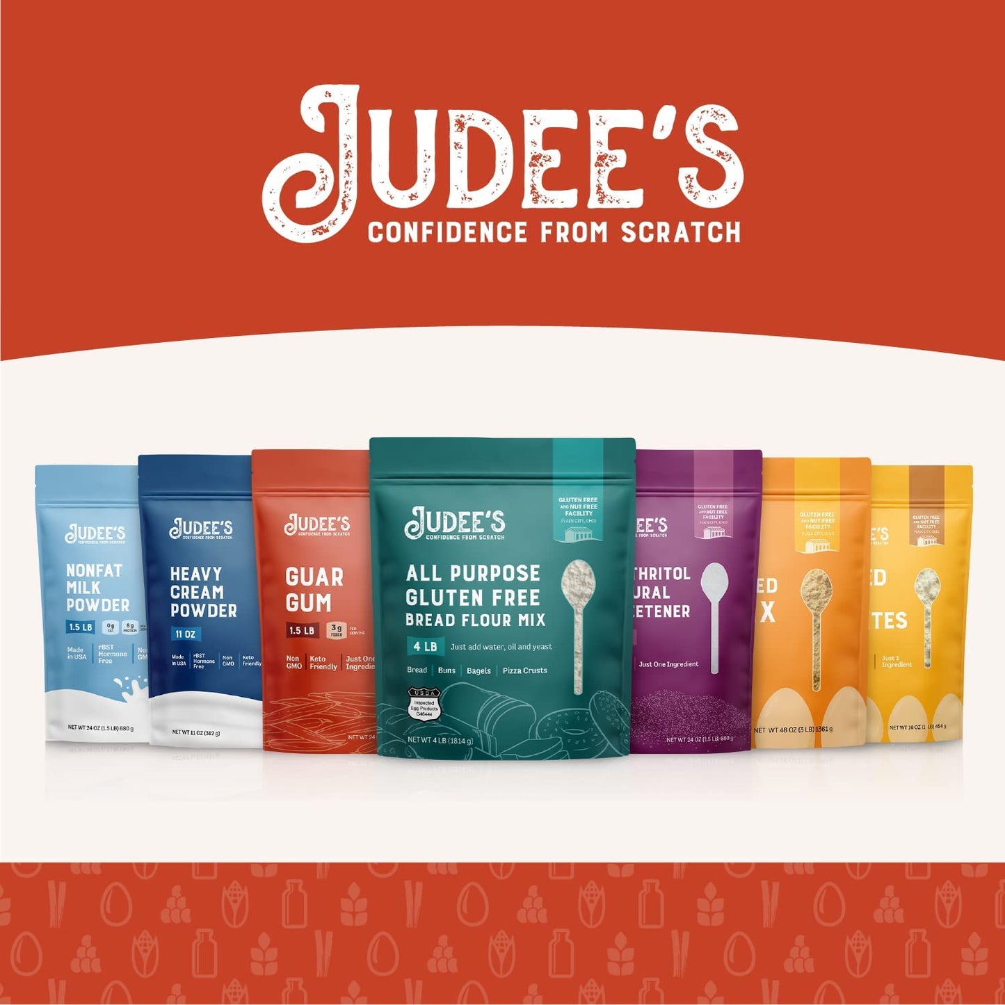 Judee's Fruit Pectin Powder No Sugar Needed 6 oz - 100% Non-GMO and Vegan - Gluten-Free and Nut-Free - Made in USA - Great for T