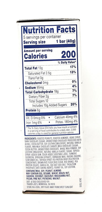 Generic Trader Joes Rainbows End Trail Mix Bars 5-1.41 Bars, 7.05oz/200g (Pack of 1)